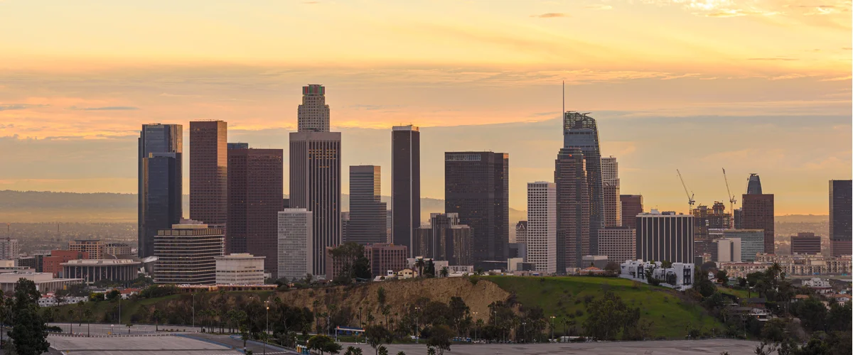 Modern warehouse facilities in California with loading docks and transportation access